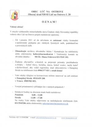 Oznam