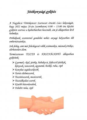 Charitatívny zber - Jótékonysági gyűjtés
